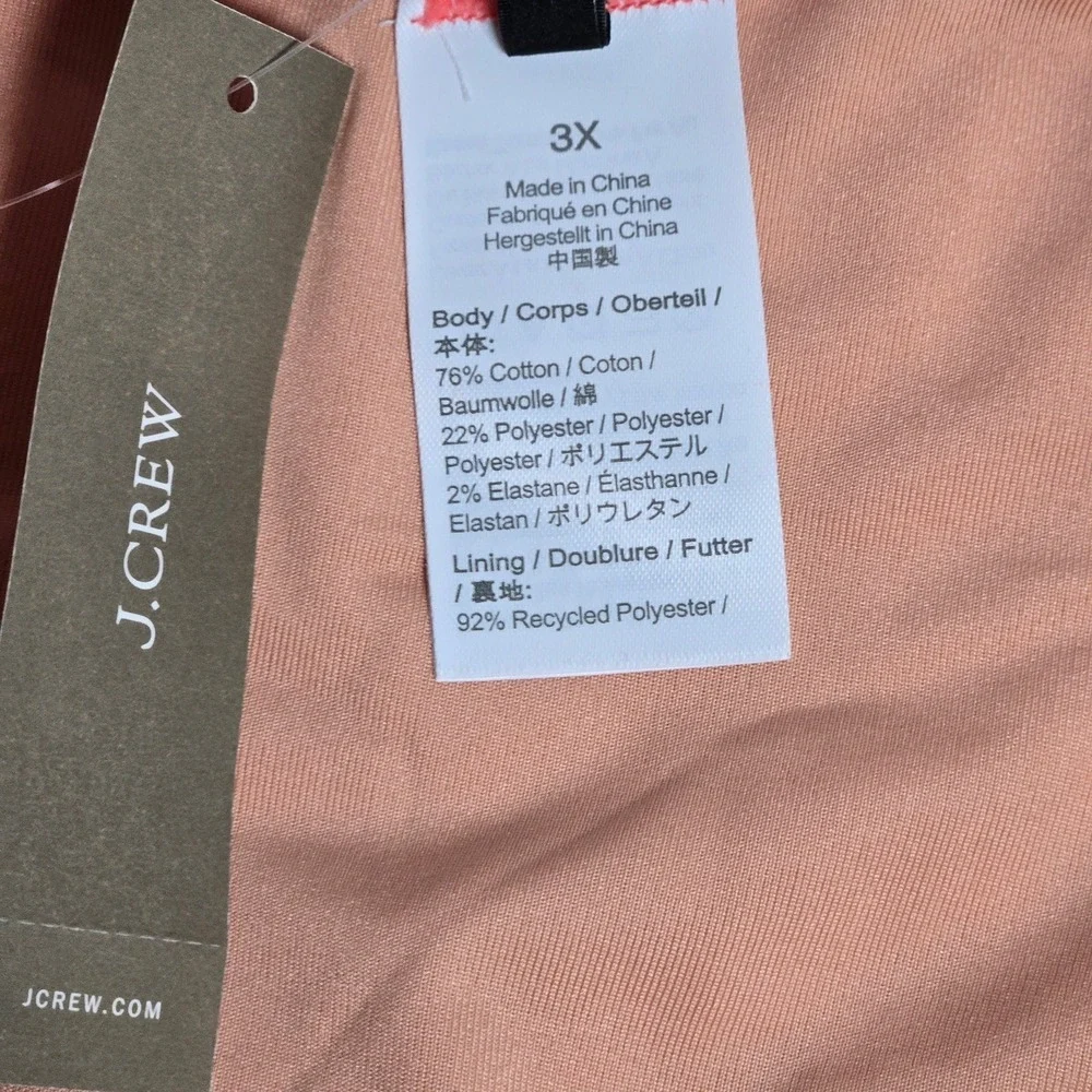 J. Crew Curved-waist‎ cheeky bikini bottom in terry 3X NWT